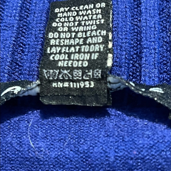 Active Basic V Neck Royal Blue Sweater - Picture 6 of 7